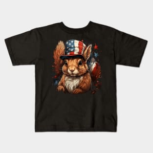 Patriotic Squirrel Kids T-Shirt